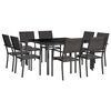 vidaXL 9 Piece Outdoor Dining Set Steel