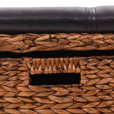 vidaXL Bench with 2 Baskets Seagrass 71x40x42 cm Brown