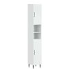 vidaXL Bathroom Cabinet with Open Shelf HAARLEM White 30 x 31 x 190 cm