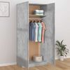 vidaXL Wardrobe Concrete Grey 90x52x200 cm Engineered Wood