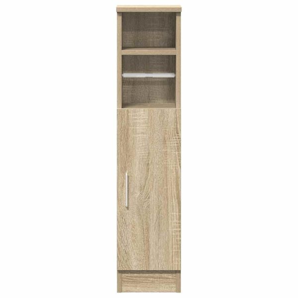 vidaXL Bathroom Cabinet with Roll Holder Sonoma Oak 20.5x22x90 cm