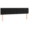 vidaXL Headboards Black 200x7x78/88 cm Velvet