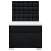 vidaXL Box Spring Bed with Mattress Black King Single Fabric