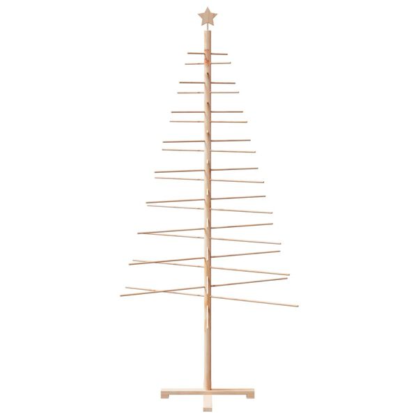 vidaXL Wooden Christmas Tree for Decoration 210 cm Solid Wood Pine