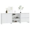 vidaXL 3 Piece Sideboard White Engineered Wood
