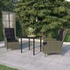 vidaXL 3 Piece Garden Dining Set Brown
