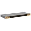 vidaXL Floating Wall Shelves 2 pcs Grey 60x23.5x3.8 cm MDF