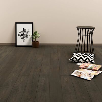 vidaXL Self-adhesive Flooring Planks 4.46 m² 3 mm PVC Dark Brown