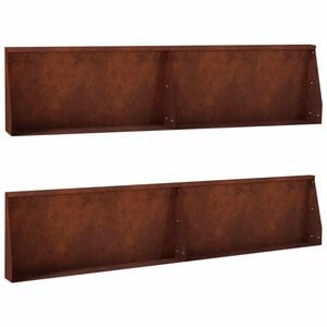 vidaXL Retaining Wall 4 pcs 100 x 12 x 30 cm Weathering Steel Rusty