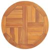 vidaXL Table Top Solid Teak Wood Round 2.5 cm 50 cm