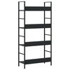 vidaXL 4-Layer Book Shelf Black 60x27.6x124.5 cm Engineered Wood