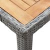 vidaXL 7 Piece Outdoor Dining Set with Cushions Poly Rattan Grey