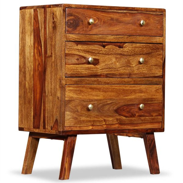 vidaXL Side Cabinet Solid Acacia Wood 60x35x76 cm