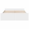 vidaXL Bed Frame with Drawers without Mattress White 150x200 cm King Size