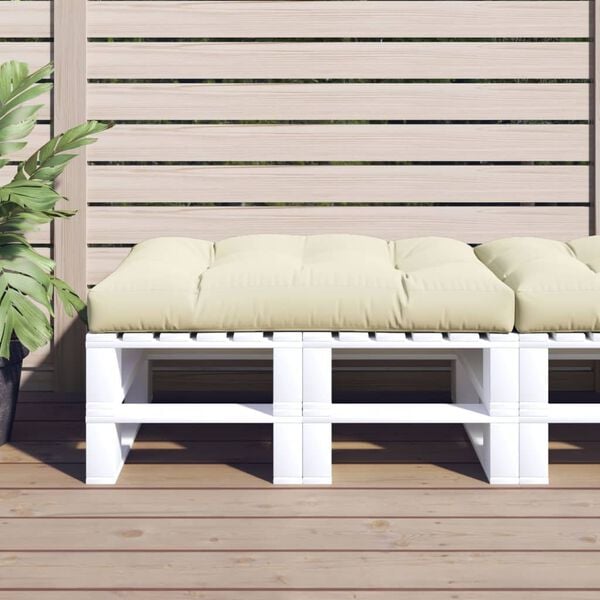 vidaXL Pallet Cushion Cream 120x80x12 cm Fabric