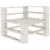 vidaXL Garden Pallet Sofa White 3-Seater Wood