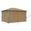 vidaXL Gazebo with Curtain 400x300 cm Taupe Aluminium