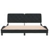 vidaXL Bed Frame without Mattress Black 180x200 cm Velvet
