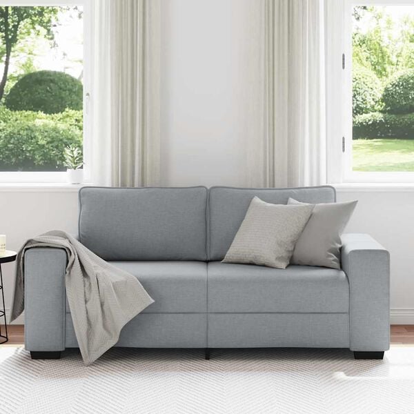 vidaXL 2-Seater Sofa&nbsp;Light Grey 180x77x82 cm Fabric