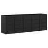 vidaXL Wheelie Bin Storage for 5 Bins Black 340 x 77.5 x 121.5 cm