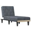 vidaXL Chaise Longue Dark Grey Velvet
