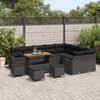 vidaXL Garden Sofa Set with Cushion with Storage 13 pcs Black