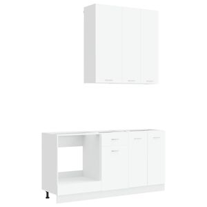 vidaXL Kitchen Unit LYON 5 pcs White Engineered Wood