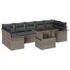 vidaXL Garden Sofa Set 8 pcs Grey Poly Rattan