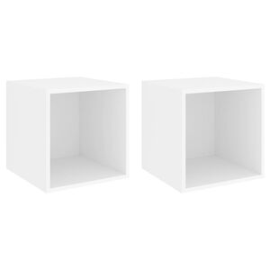 vidaXL Wall Cabinets 2 pcs White 37x37x37 cm Engineered Wood