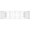 vidaXL Outdoor Dog Kennel Galvanised Steel 79.86 m²