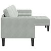 vidaXL Sofa Set with Cushion Light Grey Polyester