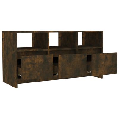 vidaXL TV Cabinet Smoked Oak 102x37.5x52.5 cm Engineered Wood