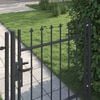 vidaXL Fence Gate Boxtel Single Door with Spike Top Steel 1x1 m Black