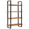 vidaXL Bookcase 4-Tier 110x40x180 cm Solid Wood Acacia and Iron