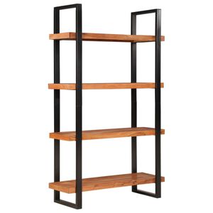 vidaXL Bookcase 4-Tier 110x40x180 cm Solid Wood Acacia and Iron