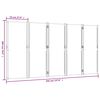 vidaXL 5-Panel Room Divider Taupe 350x180 cm