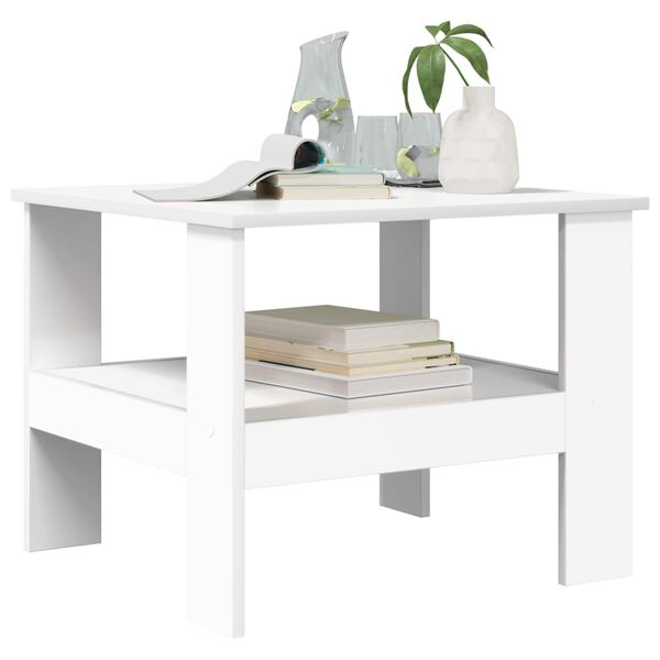 vidaXL Coffee Table White 57 x 55 x 45 cm Engineered Wood