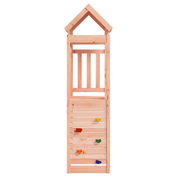 vidaXL Play Tower with Rockwall 53x110.5x214 cm Solid Wood Douglas