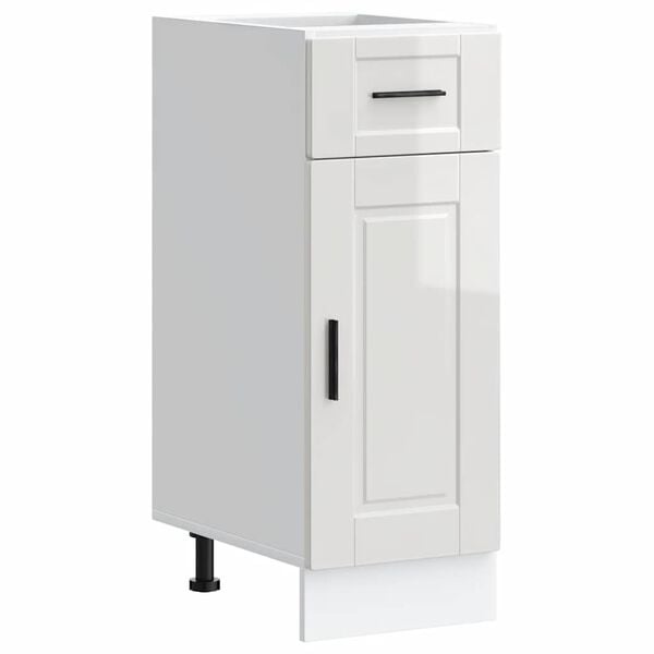 vidaXL Kitchen Base Cabinet&nbsp;Porto High Gloss White Engineered Wood