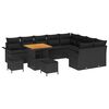 vidaXL Garden Sofa Set 12 pcs 11-Seater Black
