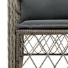 vidaXL 5 Piece Garden Dining Set with Cushions Grey Poly Rattan