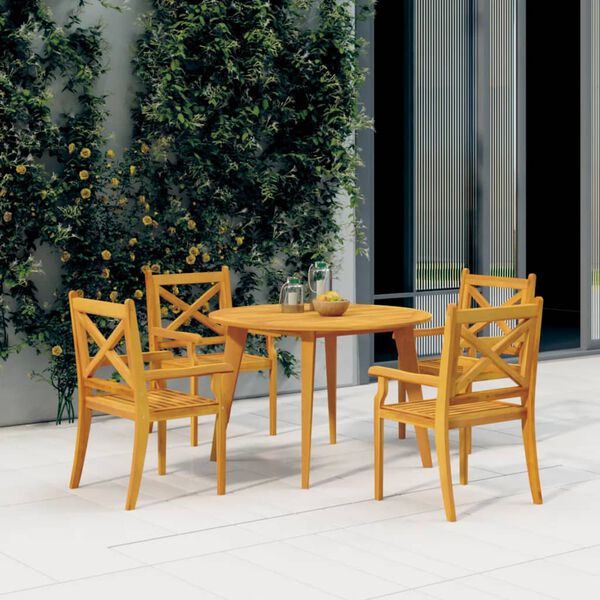 vidaXL Garden Table &Oslash;110x75 cm Solid Wood Acacia