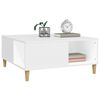 vidaXL Coffee Table White 80x80x36.5 cm Engineered Wood