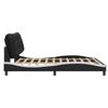 vidaXL Bed Frame without Mattress "Hvar" Black and White 180x200 cm King Faux Leather