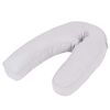 vidaXL Pregnancy Pillow J-Shaped 54x(36-43) cm Grey