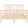 vidaXL Bed Frame without Mattress Double Solid Wood Pine