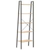 vidaXL 5-Tier Standing Shelf Light Brown and Black 56x35x174 cm