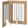 vidaXL Foldable Dog Gate with Stands 2 pcs Artisan Oak 120.5 cm