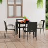 vidaXL Garden Chairs with Cushions 4 pcs Poly Rattan Black
