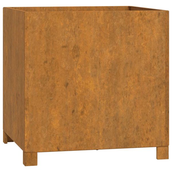 vidaXL Planter with Legs Rusty 50x50x50 cm Corten Steel